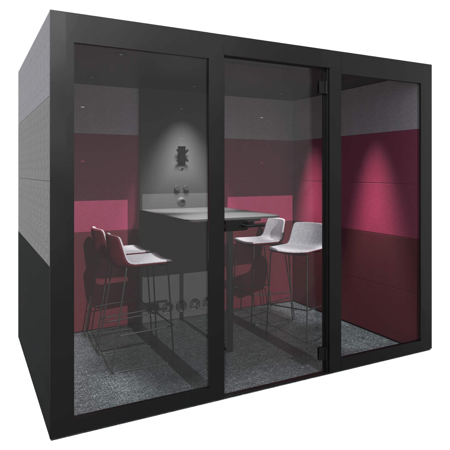 SILENT ROOM L - Meetingbox | Raum-in-Raum, Schallschutz, Für 4 Personen, Bezugsstoffe BERTA / VELITO / SYNERGY