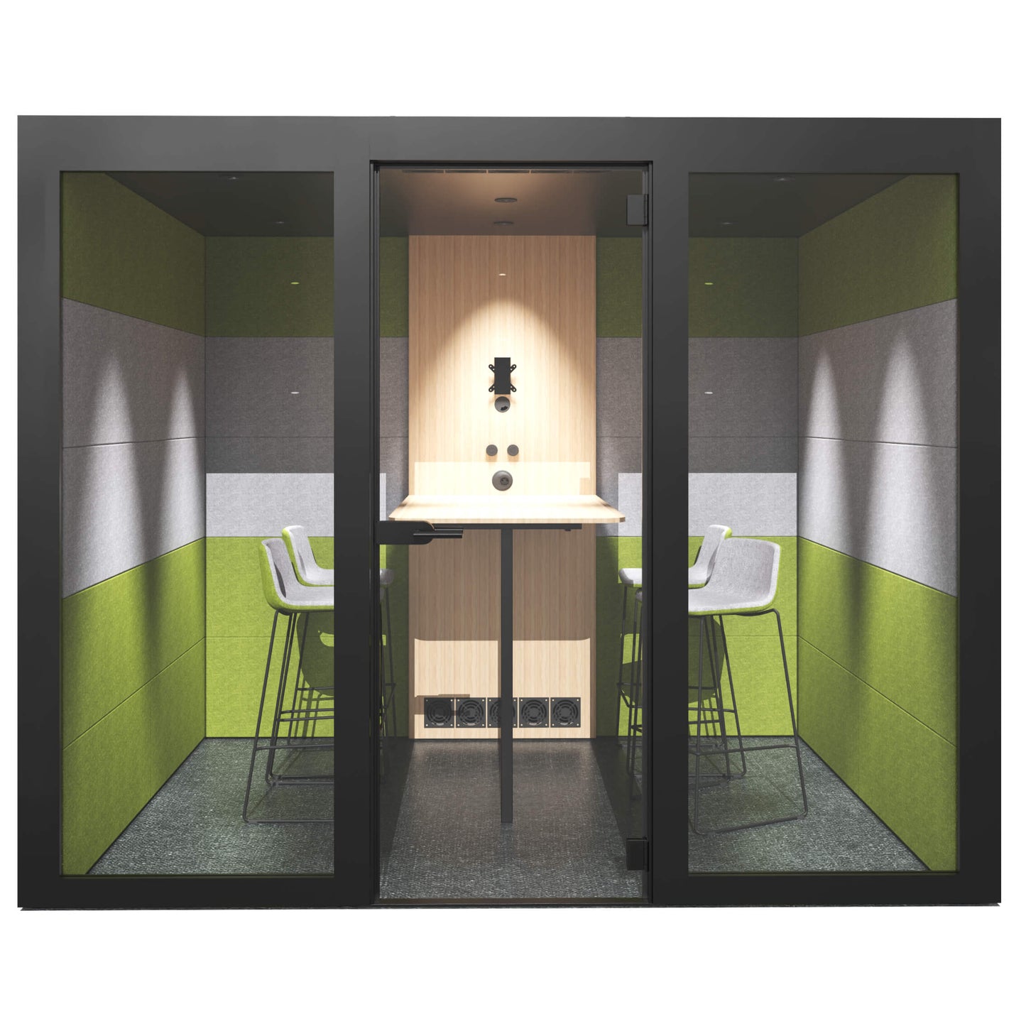 SILENT ROOM L - Meetingbox | Raum-in-Raum, Schallschutz, Für 4 Personen, Bezugsstoffe BERTA / VELITO / SYNERGY