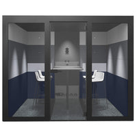 SILENT ROOM L - Meetingbox | Raum-in-Raum, Schallschutz, Für 4 Personen, Bezugsstoffe BERTA / VELITO / SYNERGY