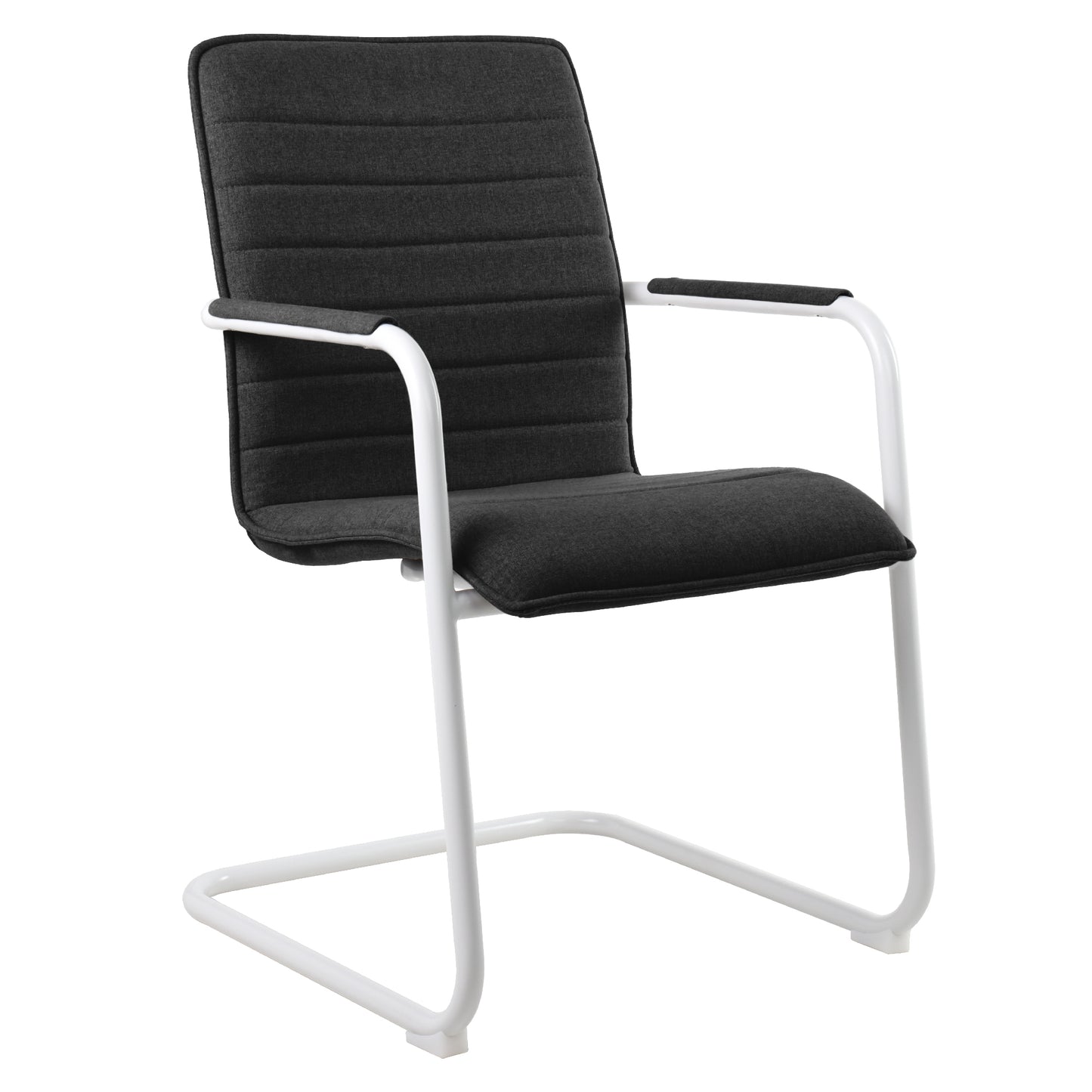 SILVIE Cantilever Chair | Fixed armrests, upholstered seat