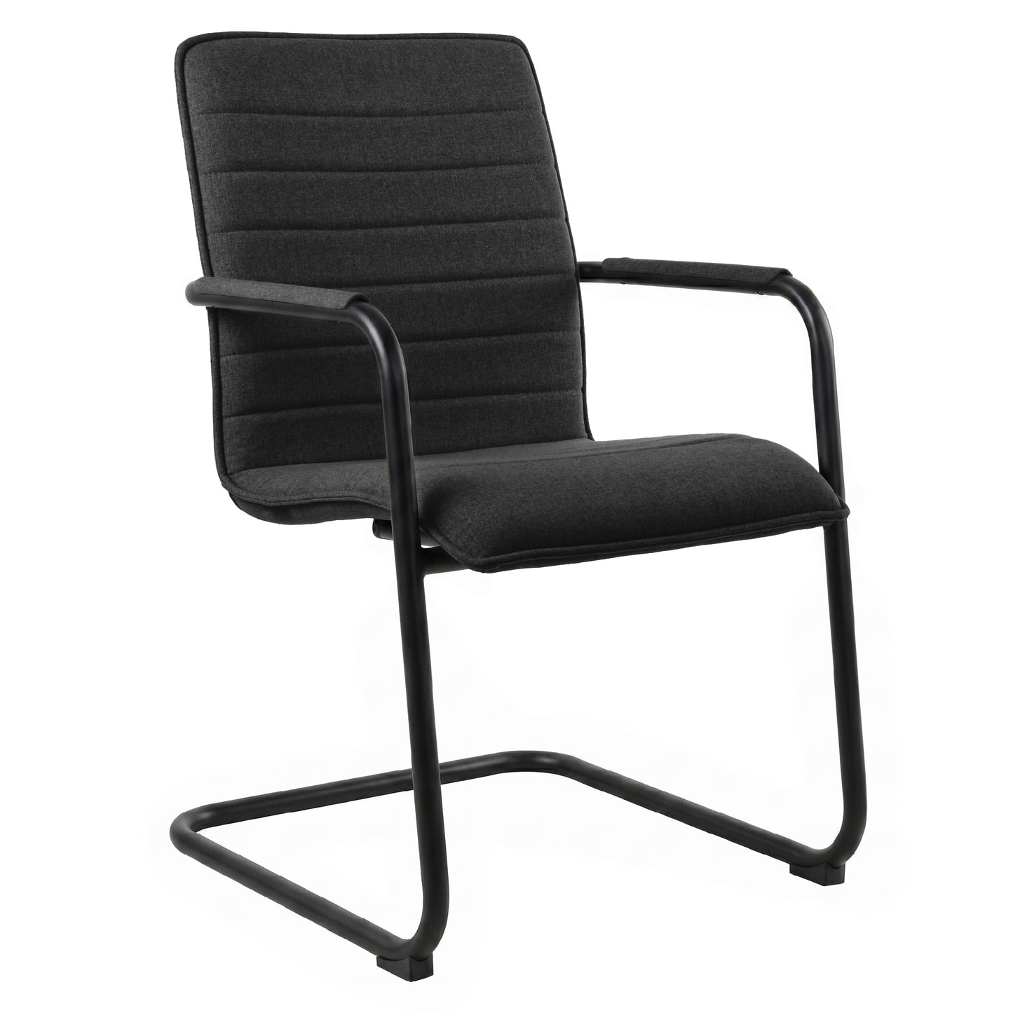 SILVIE Cantilever Chair | Fixed armrests, upholstered seat
