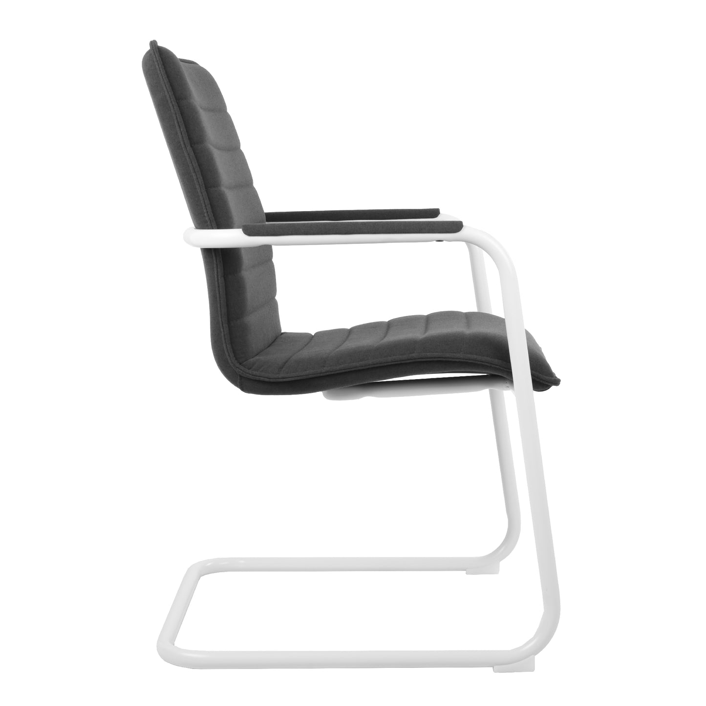 SILVIE Cantilever Chair | Fixed armrests, upholstered seat