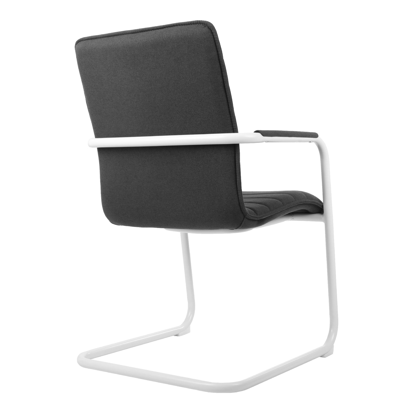 SILVIE Cantilever Chair | Fixed armrests, upholstered seat