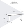 SKILL Schreibtisch | 1200-1800 x 740 mm, klappbar, stapelbar - 32 Thumbnail Image