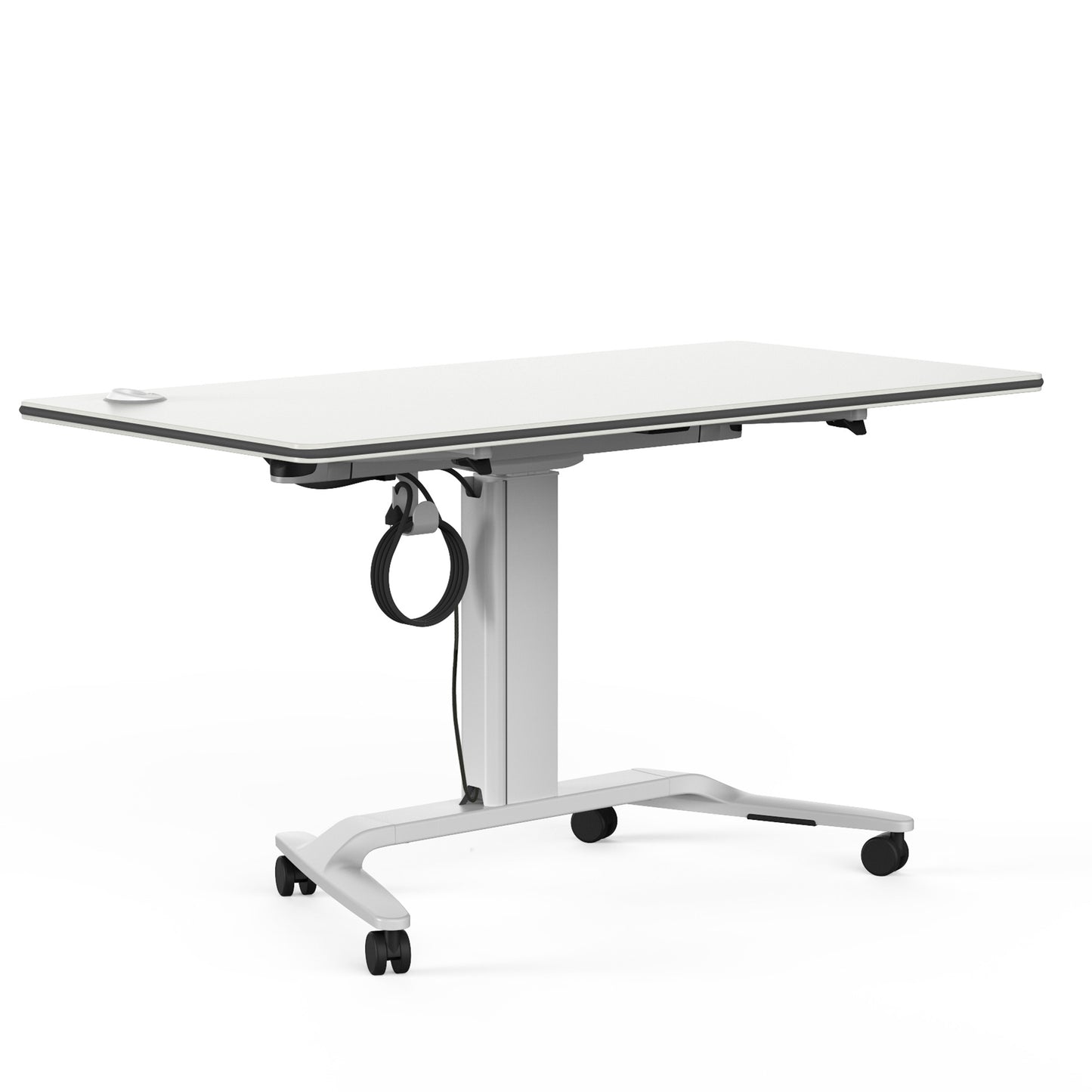 SKILL Schreibtisch | 670-1600 x 740-104 mm, klappbar, stapelbar, manuell höhenverstellbar