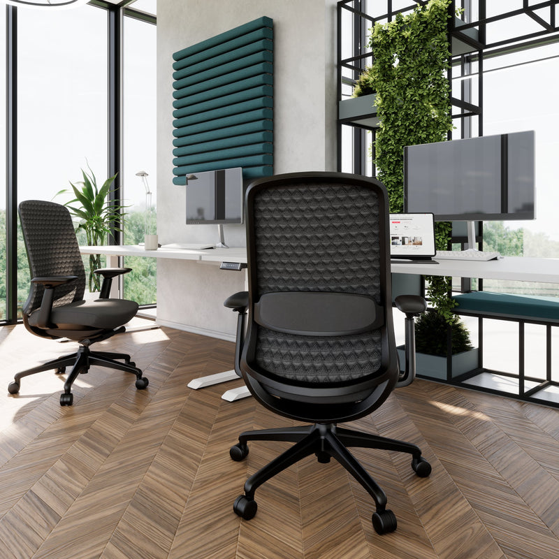 SMART ADJUST office swivel chair | Synchro mechanism, 4D armrests, optional headrest, Black  - 2 Main Image