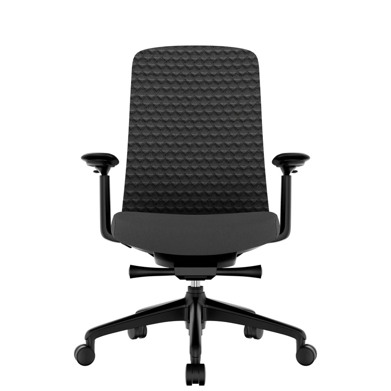 SMART ADJUST office swivel chair | Synchro mechanism, 4D armrests, optional headrest, Black  - 3 Main Image