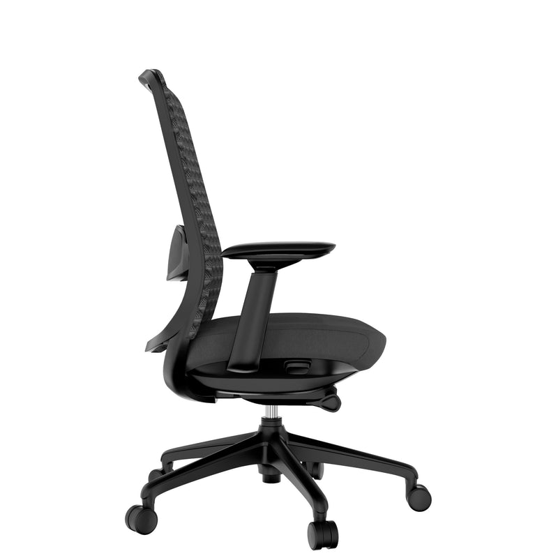 SMART ADJUST office swivel chair | Synchro mechanism, 4D armrests, optional headrest, Black  - 4 Main Image