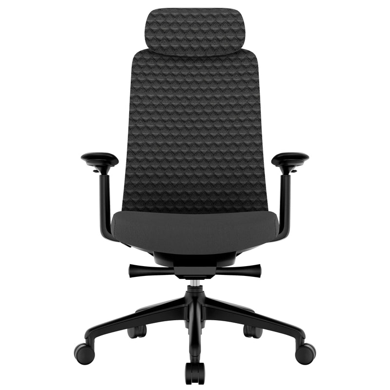 SMART ADJUST office swivel chair | Synchro mechanism, 4D armrests, optional headrest, Black  - 3 Main Image