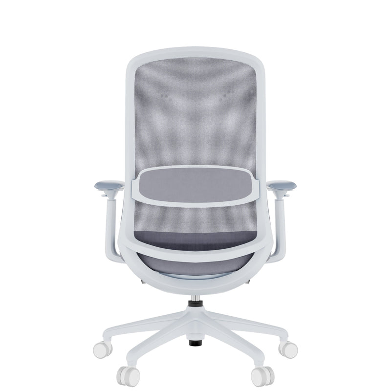 SMART ADJUST NET office swivel chair | synchro mechanism, 4D armrests, optional headrest, grey  - 5 Main Image