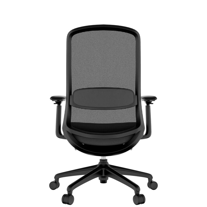 Smart Adjust net office swivel chair | Synchronous mechanics, 4D armrests, headrest optional, black - 6 Main Image