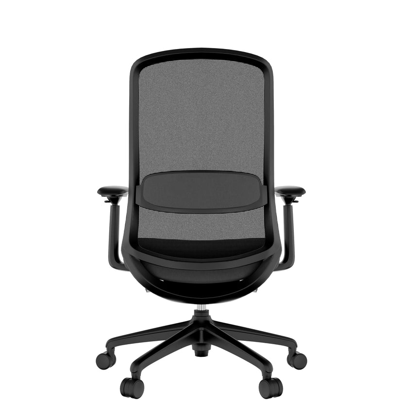 SMART ADJUST NET Bürodrehstuhl | Synchronmechanik, 4D-Armlehnen, Kopfstütze optional, Schwarz