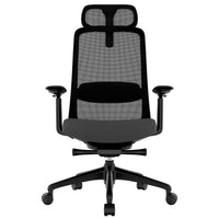 SMART ADJUST NET Bürodrehstuhl | Synchronmechanik, 4D-Armlehnen, Kopfstütze optional, Schwarz