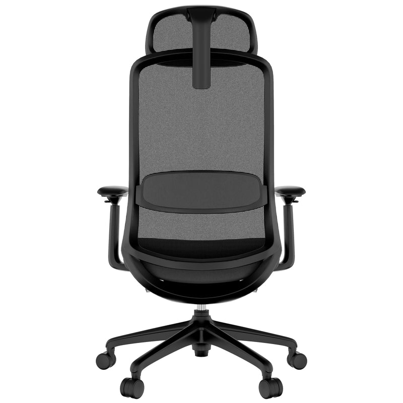 Smart Adjust net office swivel chair | Synchronous mechanics, 4D armrests, headrest optional, black - 6 Main Image