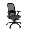 Smart Adjust net office swivel chair | Synchronous mechanics, 4D armrests, headrest optional, black - 1 Thumbnail Image