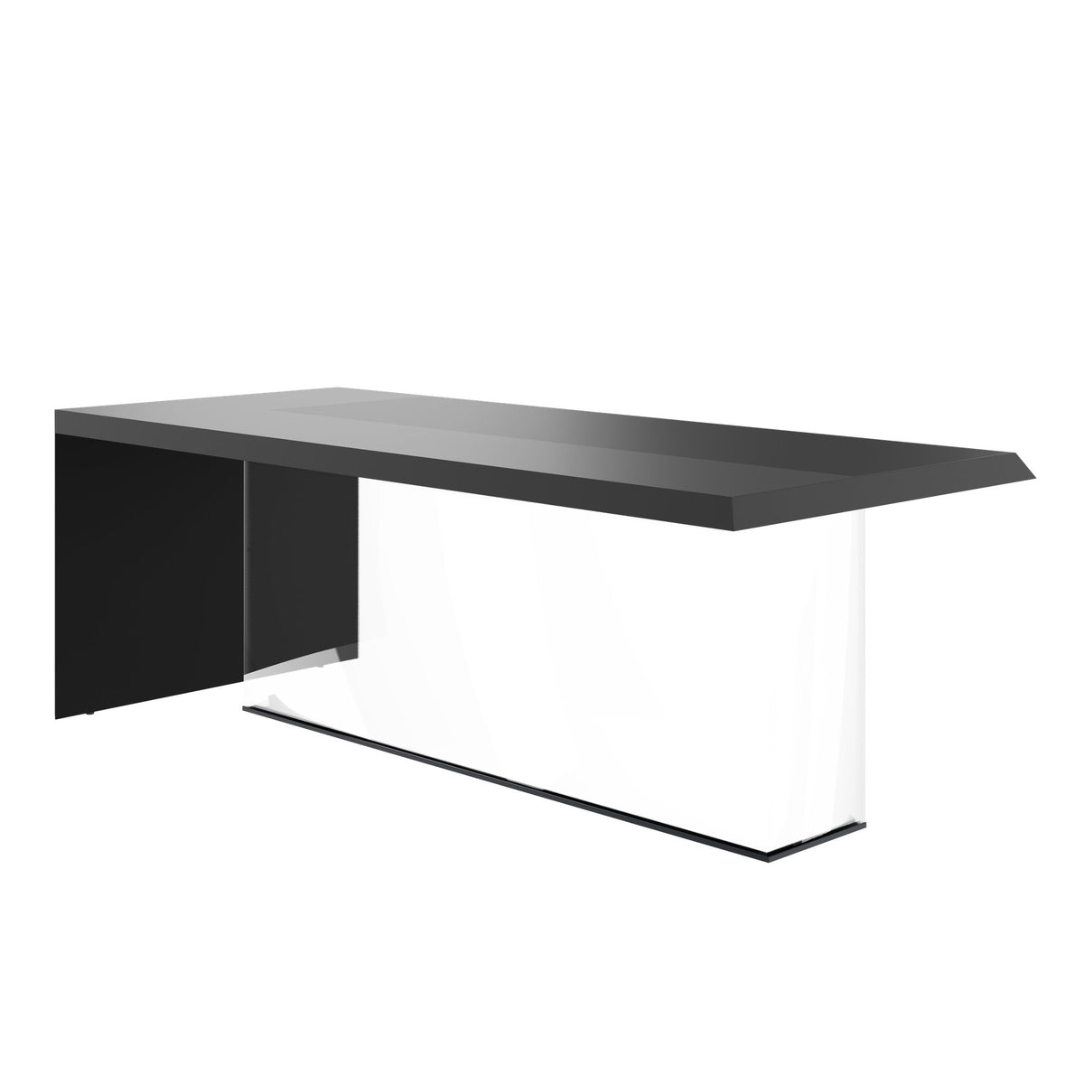 SORANO Chefschreibtisch | 2100 x 730 mm, Seitenwange mit Standfuß - 4 Lightbox Main Image