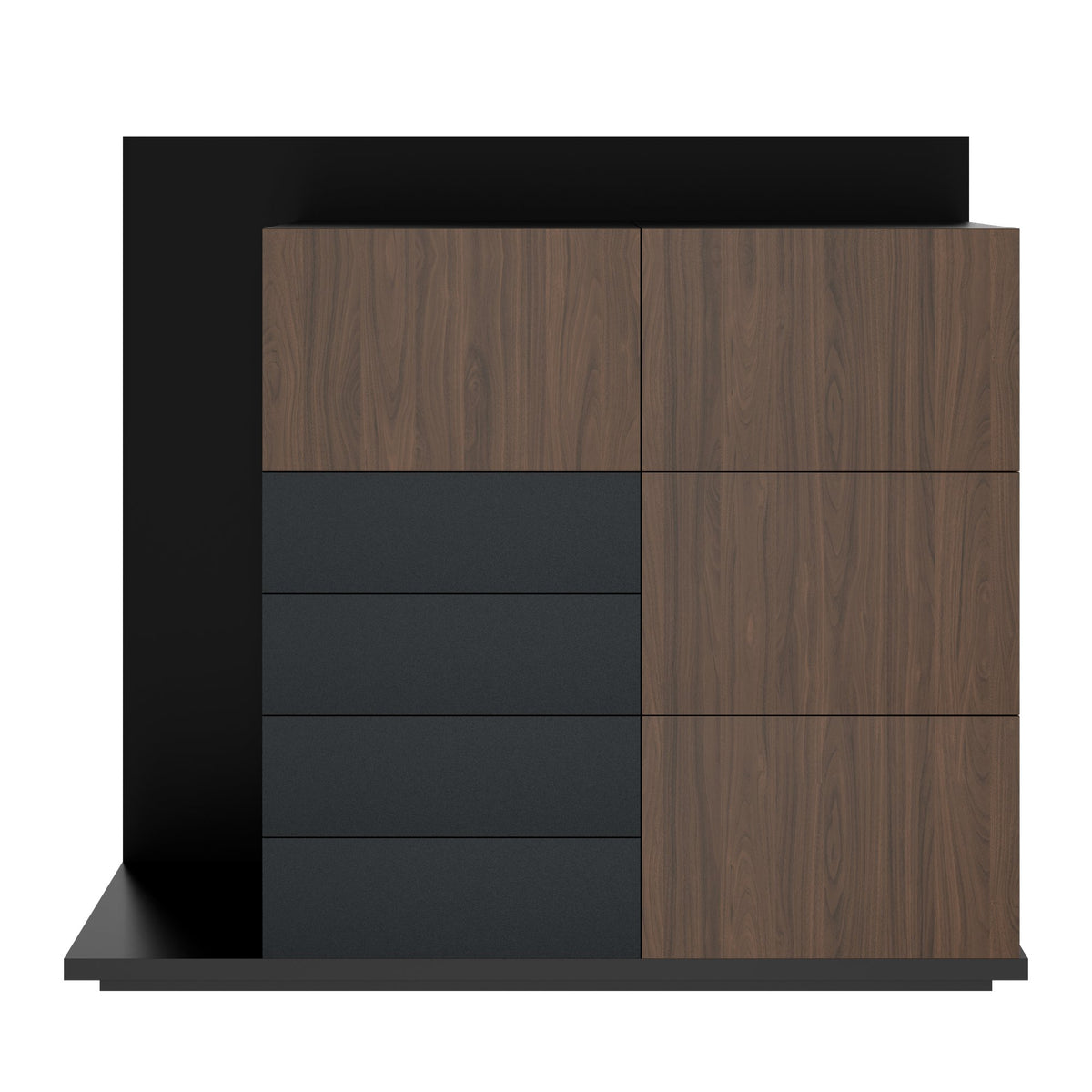 SORANO Highboard | 1610 x 1450 mm, Türen & Schubladen mit Push-to-Open - 3 Lightbox Main Image