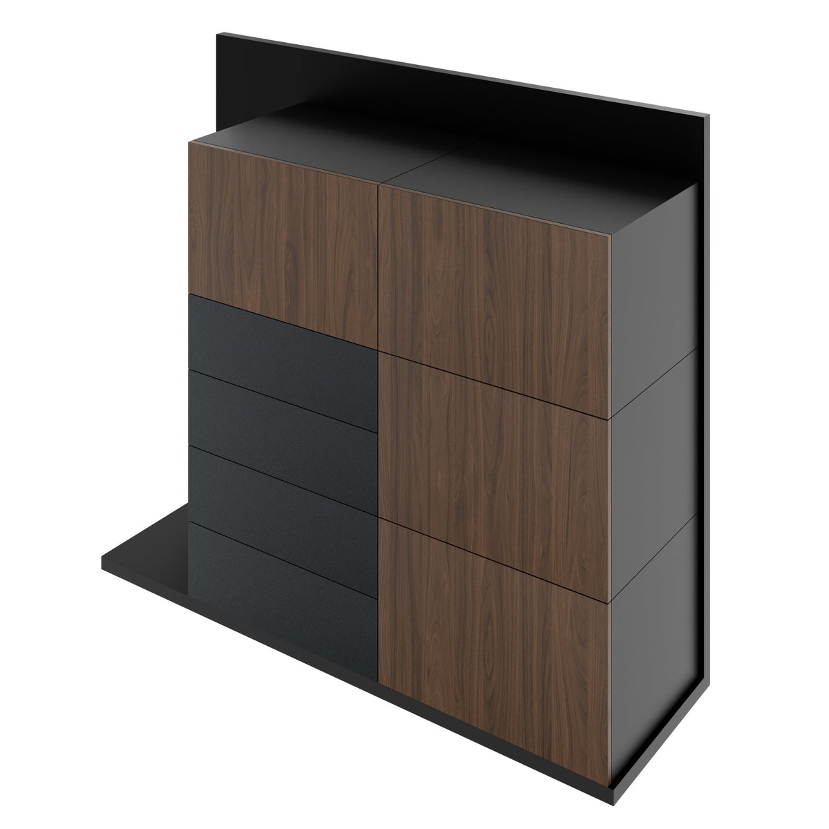 SORANO Highboard | 1610 x 1450 mm, Türen & Schubladen mit Push-to-Open - 7 Lightbox Main Image