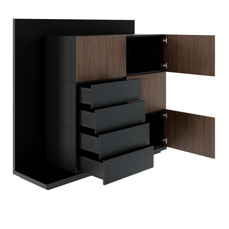 SORANO Highboard | 1610 x 1450 mm, Türen & Schubladen mit Push-to-Open - 9 Main Image