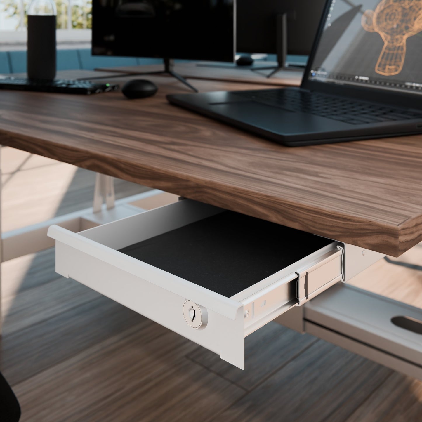 STASH Unterbauschublade |  Abschließbar, Metall, 220 x 260 mm