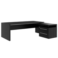 Stratego Chief Desk | 2300 x 1720 mm, basboard intégré, chêne foncé