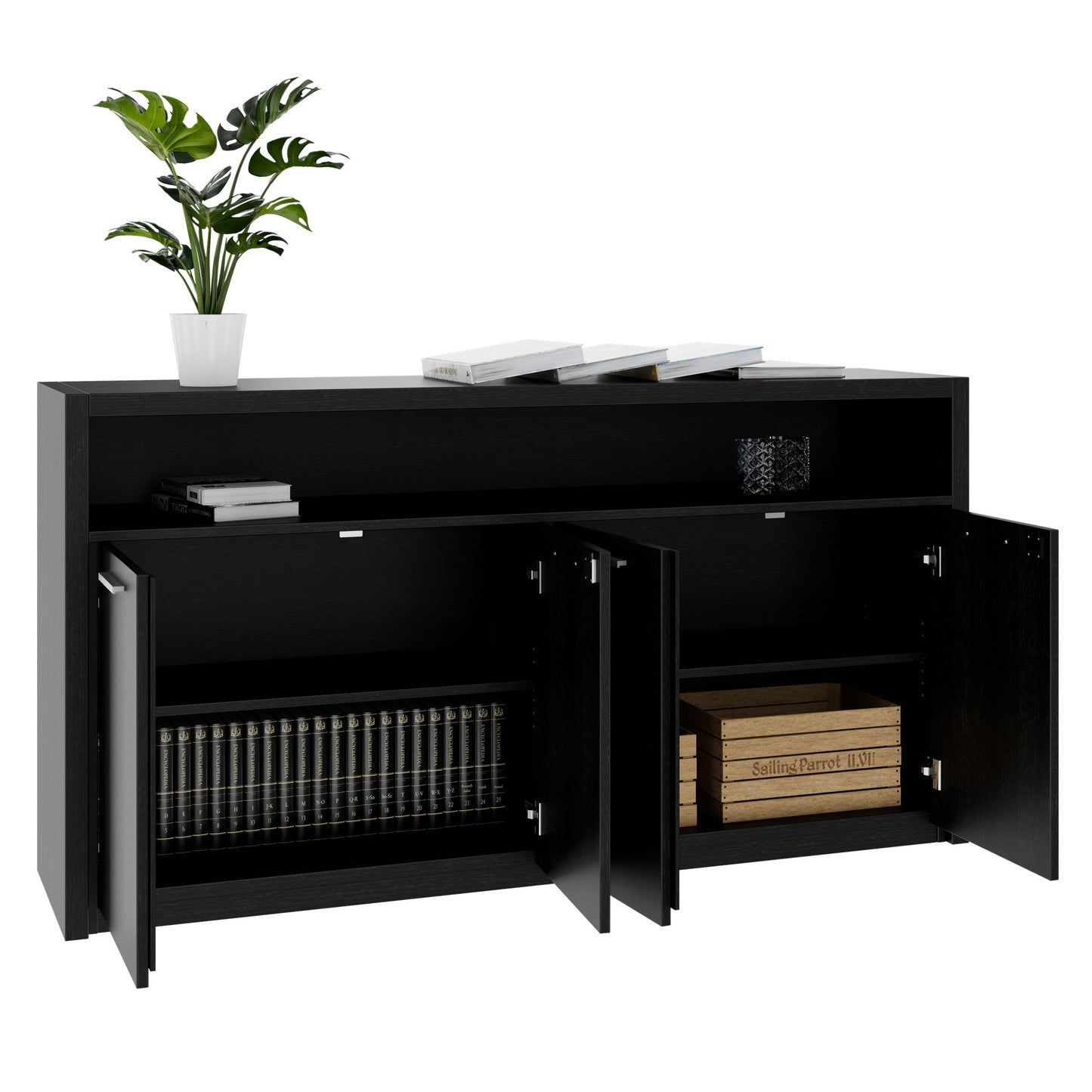 STRATEGO Sideboard | 1680 x 890 mm, Dunkle Eiche