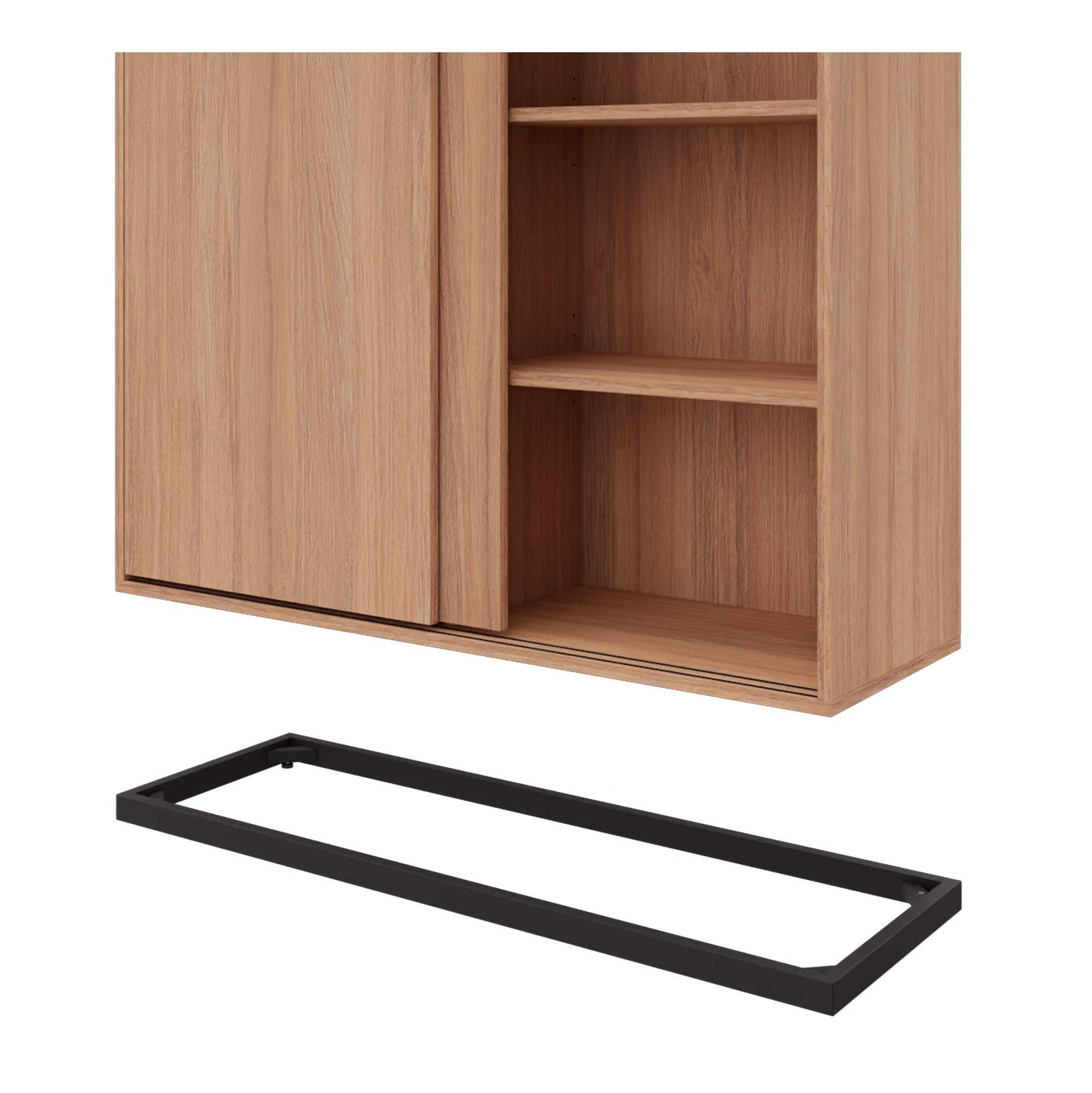 CHOICE Cabinet di porta scorrevole | 1 OH, 1200 x 410 mm, quercia ambra