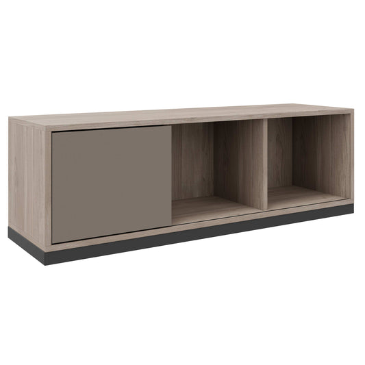 CHOICE Cabinet di porta scorrevole | 1 OH, 1200 x 410 mm, cubanite grigio /grigio di quercia nord