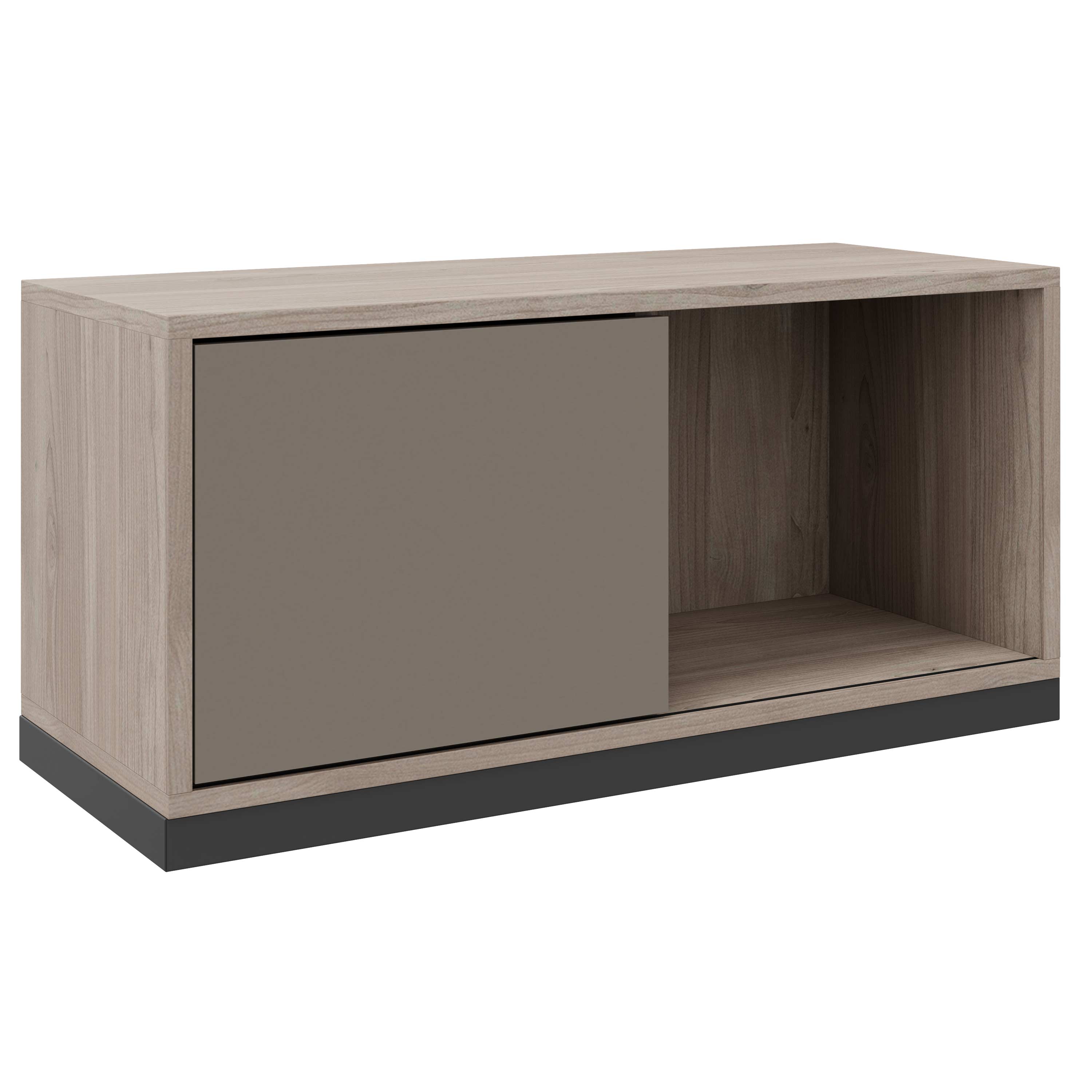 CHOICE Armoire de porte coulissante | 1 oh, 800 x 410 mm, gris de chêne nord / gris cubanite
