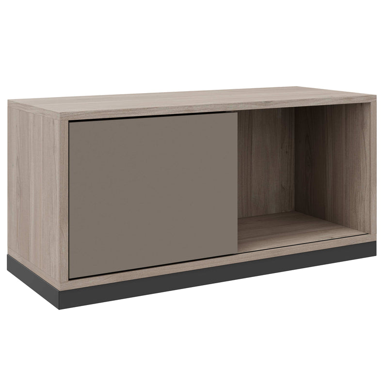 CHOICE Armadio a ante scorrevoli | 1 OH, 800 x 410 mm, rovere nordico grigio / grigio cubanite  - 2 Main Image