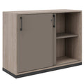 CHOICE Armoire à portes coulissantes | 2 OH, 1000 x 760 mm, gris cubanite / chêne nordique gris  - 2 Thumbnail Image