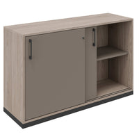 CHOICE Cabinet di porta scorrevole | 2 OH, 1200 x 760 mm, grigio grigio in rovere nord / cubanite