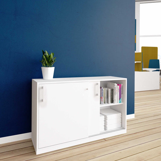 Choice sliding door cabinet | 2 Oh, 1200 x 760 mm, white