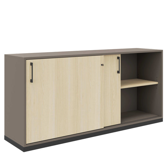 Armoire à portes coulissantes CHOICE | 2 OH, 1600 x 760 mm, gris cubanite / sable frêne