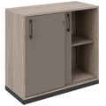 CHOICE Armoire de porte coulissante | 2 oh, 800 x 760 mm, gris cubanite / chêne nord - 2 Thumbnail Image