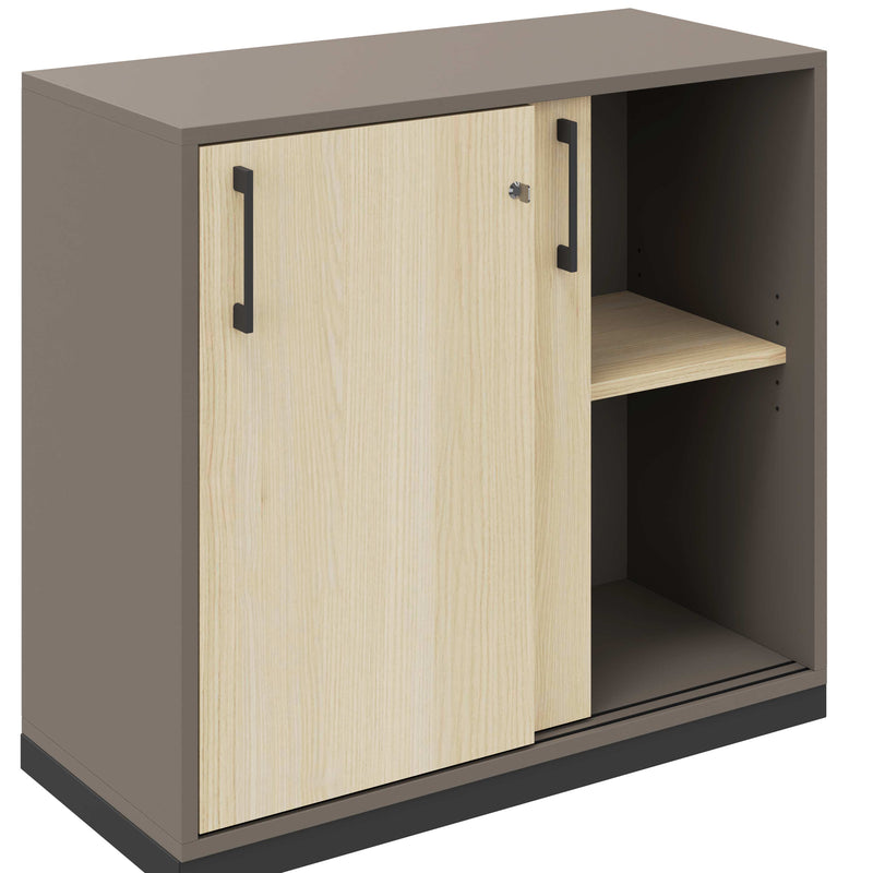 CHOICE sliding door wardrobe | 2 OH, 800 x 760 mm, cubanite gray / sand ash - 2 Main Image