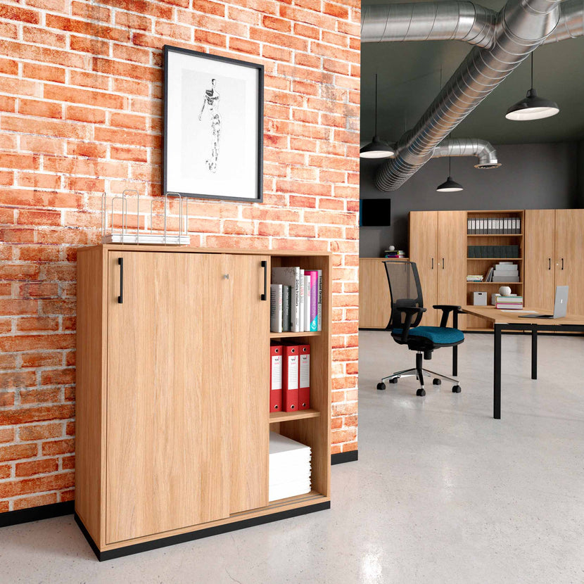 CHOICE Armoire de porte coulissante | 3 oh, 1000 x 1115 mm, chêne ambre