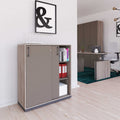 CHOICE Armadio con ante scorrevoli | 3 OH, 1000 x 1115 mm, rovere nordico grigio / grigio cubanite  - 1 Thumbnail Image