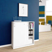 CHOICE Cabinet di porta scorrevole | 3 OH, 1000 x 1115 mm, bianco