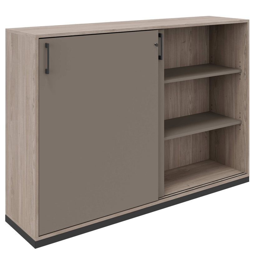 CHOICE sliding door wardrobe | 3 OH, 1600 x 1115 mm, northern oak gray / cubanite gray
