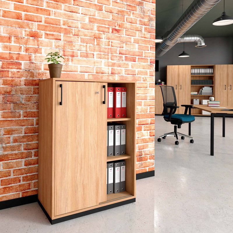 CHOICE Armadio con ante scorrevoli | 3 OH, 800 x 1115 mm, rovere ambra  - 1 Main Image