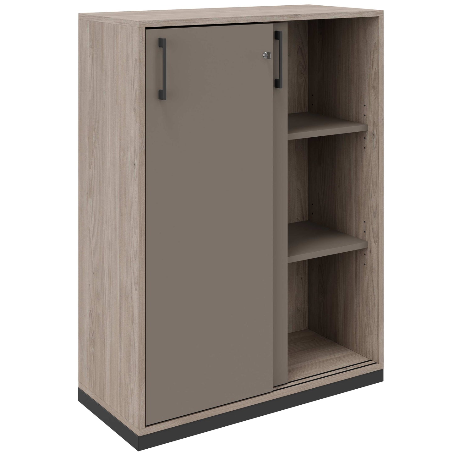 CHOICE sliding door wardrobe | 3 OH, 800 x 1115 mm, northern oak gray / cubanite gray