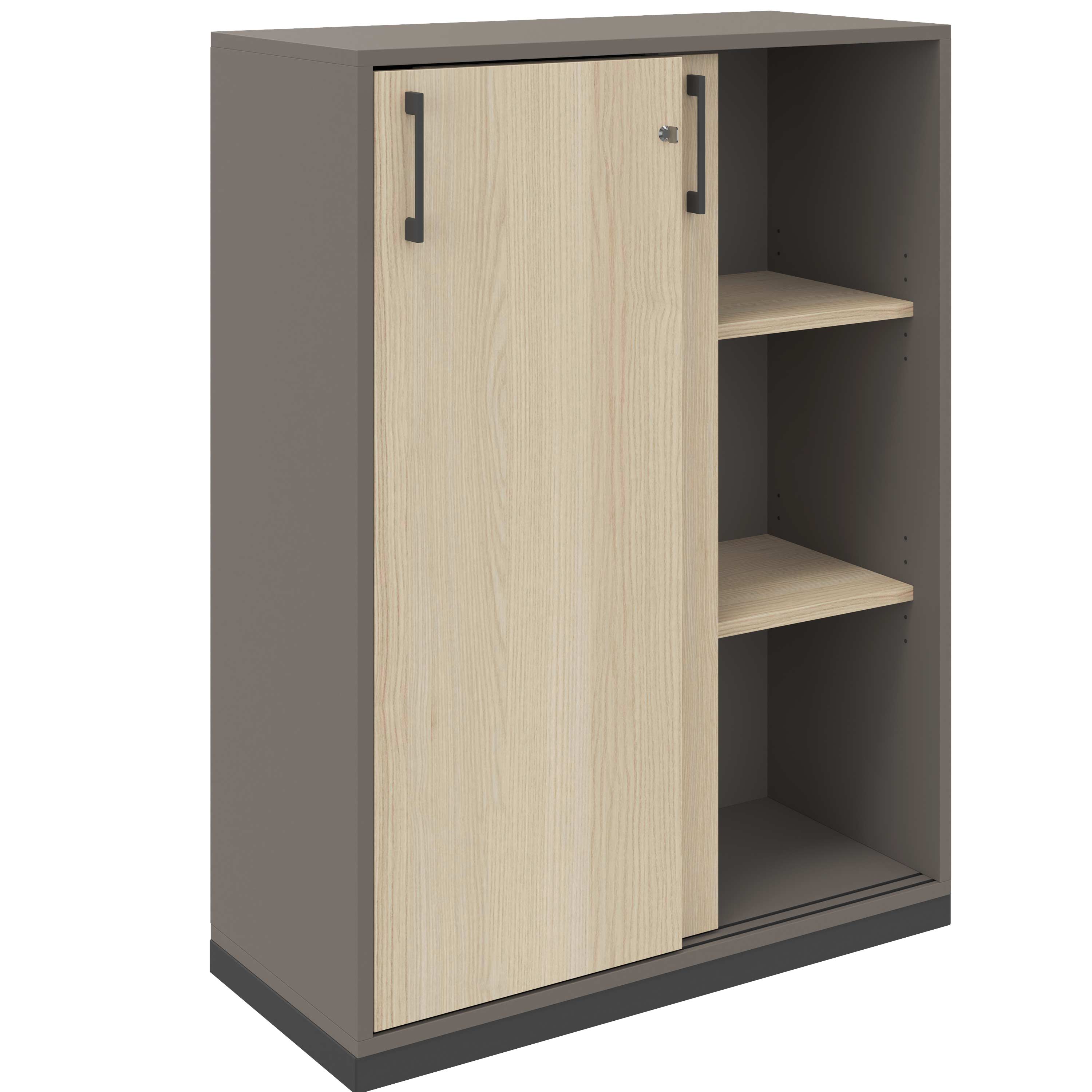 CHOICE Armoire de porte coulissante | 3 oh, 800 x 1115 mm, cendres gris / sable cubanite