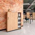 CHOICE sliding door wardrobe | 4 OH, 1200 x 1465 mm, amber oak - 1 Thumbnail Image