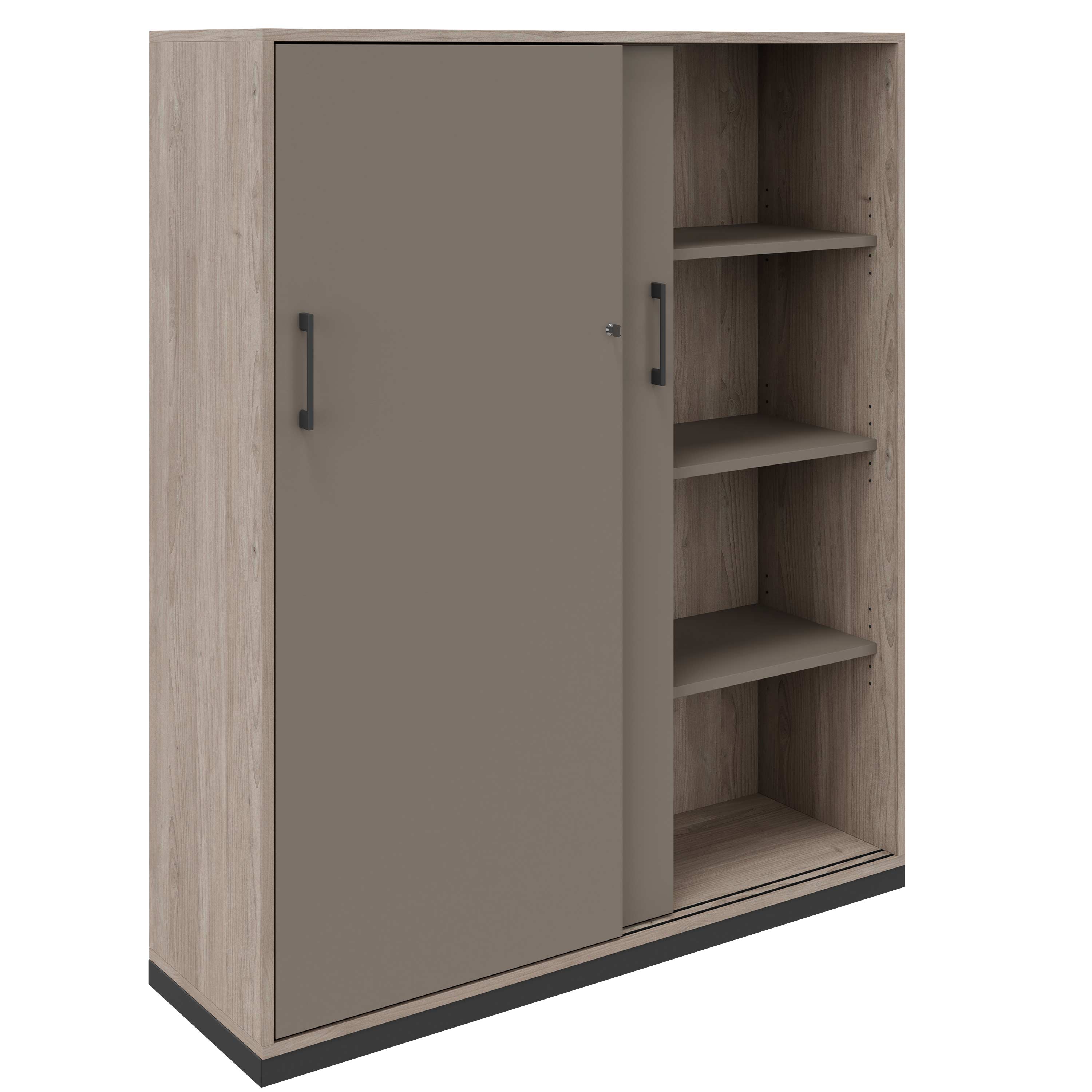 CHOICE Schiebetürenschrank | 4 OH, 1200 x 1465 mm, Nordeiche grau / Cubanitgrau