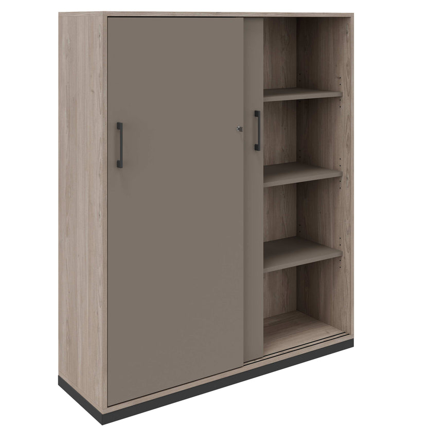 CHOICE Schiebetürenschrank | 4 OH, 1200 x 1465 mm, Nordeiche grau / Cubanitgrau