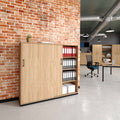 CHOICE Armoire à portes coulissantes | 4 OH, 1600 x 1465 mm, chêne ambré  - 1 Thumbnail Image