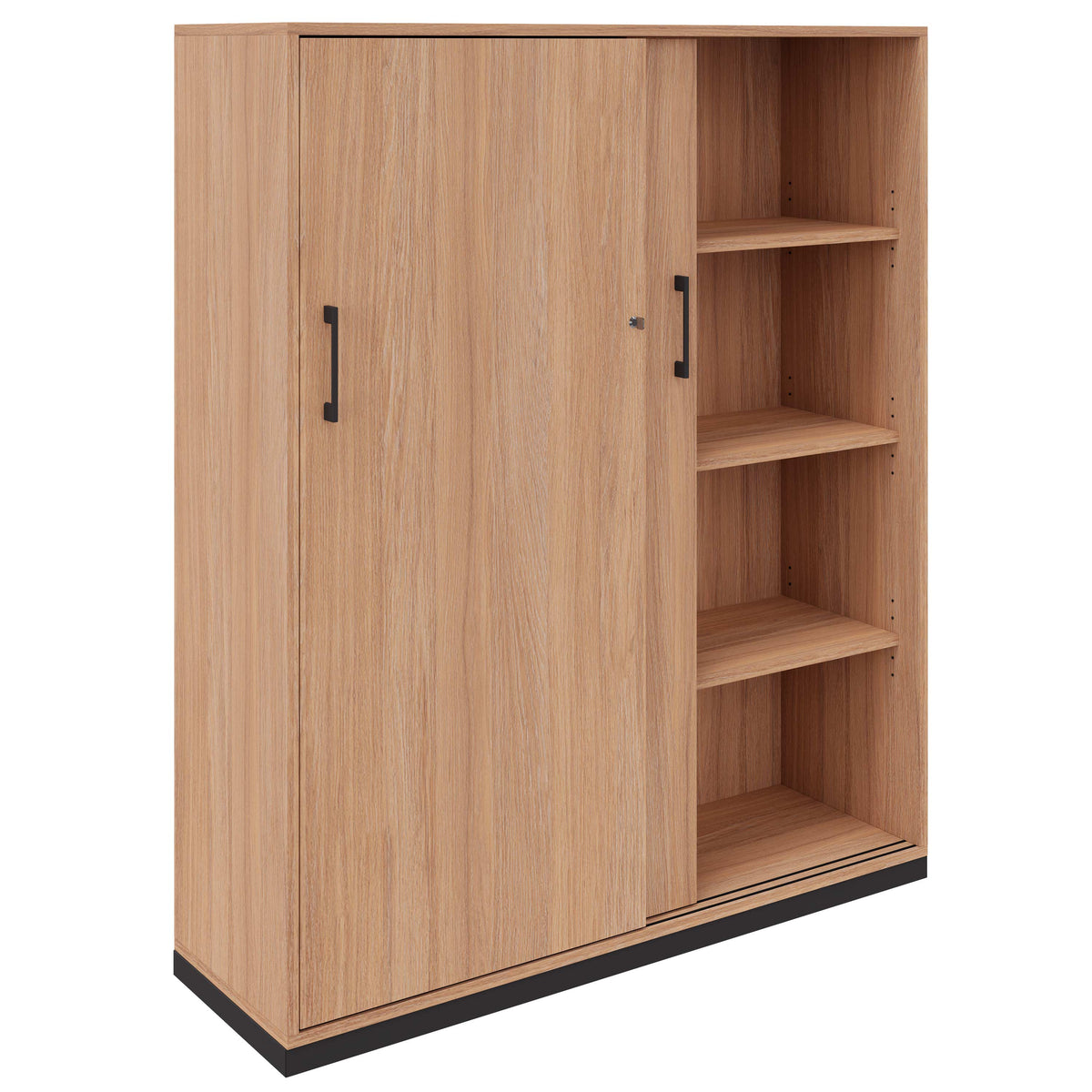 CHOICE Armoire à portes coulissantes | 4 OH, 1600 x 1465 mm, chêne ambré  - 2 Lightbox Main Image