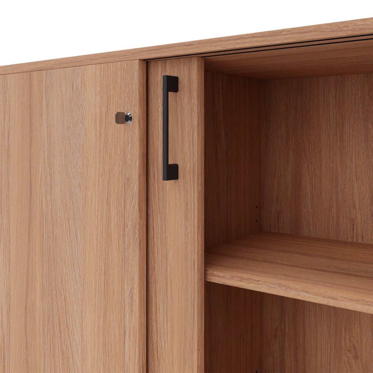 CHOICE Armoire à portes coulissantes | 4 OH, 1600 x 1465 mm, chêne ambré  - 4 Lightbox Main Image