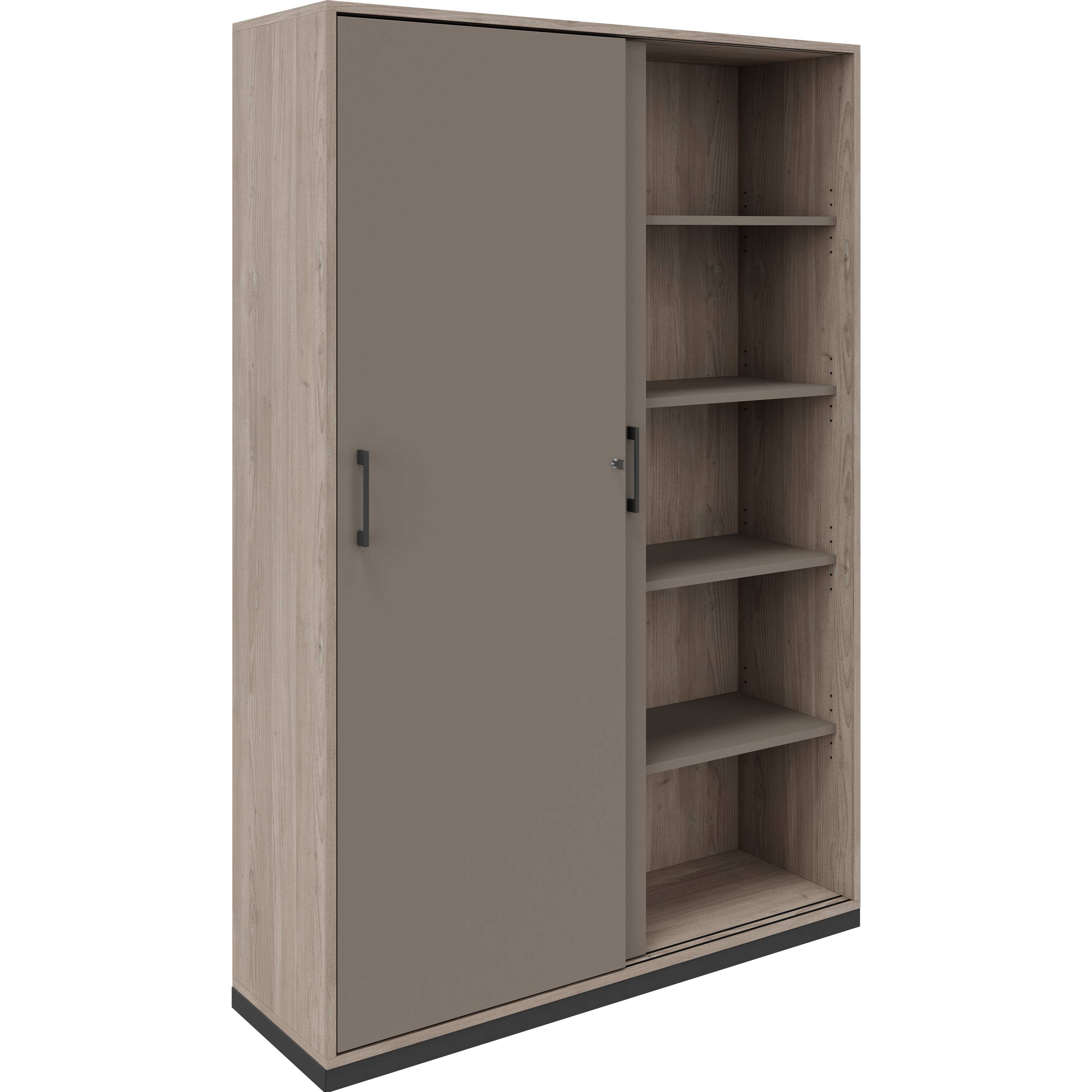 CHOICE Cabinet di porta scorrevole | 5 OH, 1200 x 1820 mm, grigio grigio di quercia nord / cubanite